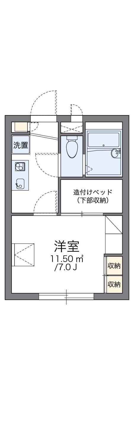 レオパレス夢21(1K/2階)の間取り写真