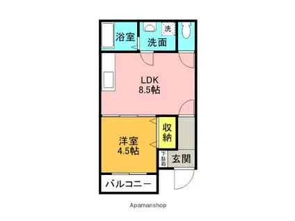 AVENTA HIRAIKE(1LDK/3階)の間取り写真