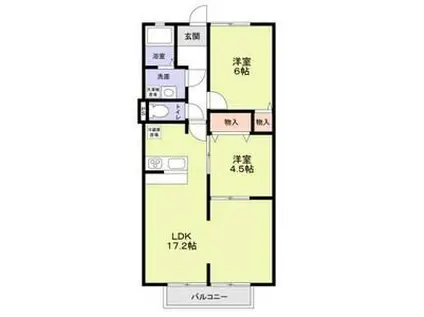 サンシーハイツ(3LDK/1階)の間取り写真