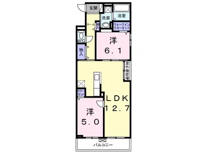 京阪電気鉄道京阪線 樟葉駅 バス乗車時間:15分 招堤元町バス停で下車 徒歩5分 3階建 新築(2LDK/2階)の間取り写真