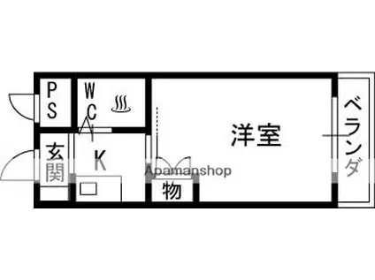 ライオンズプラザ(1K/3階)の間取り写真