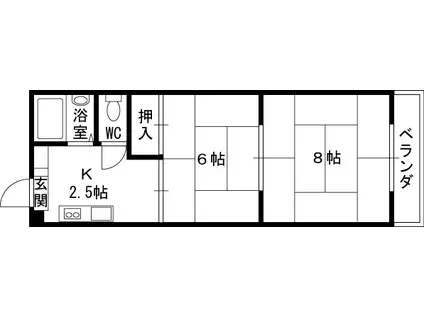 第3シャト-モリオカ(2K/4階)の間取り写真