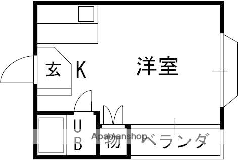 メゾンサンライズ(ワンルーム/4階)の間取り写真