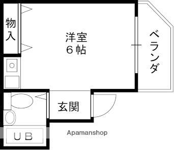 パルメゾンひろⅢ(ワンルーム/2階)の間取り写真