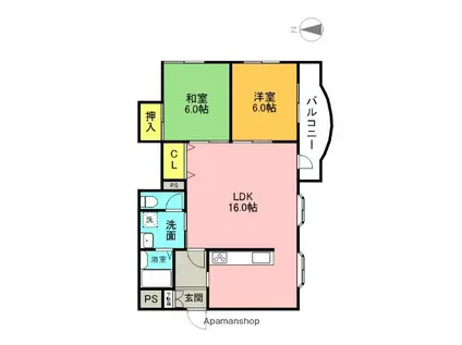 イルパラッツォ(2LDK/1階)の間取り写真