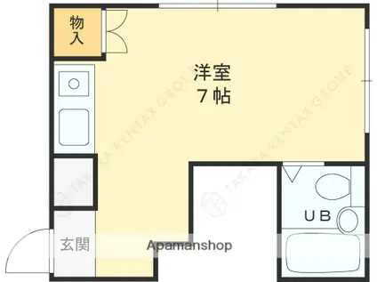 香里園二番館(ワンルーム/2階)の間取り写真