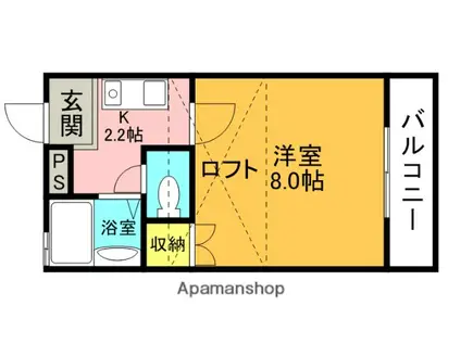 エステート明和Ⅰ(1K/1階)の間取り写真