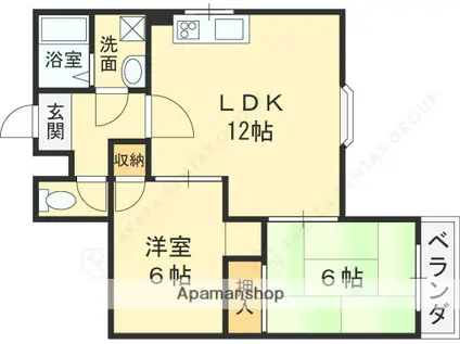 コーポ大東(2LDK/3階)の間取り写真