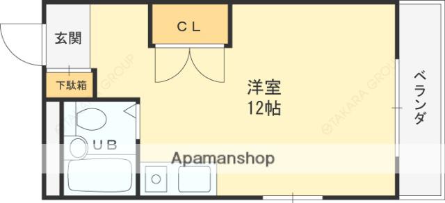 クオリティ南四条(ワンルーム/4階)の間取り写真