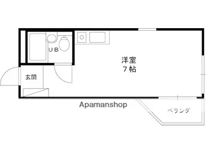イングヴィラ甲子園(ワンルーム/3階)の間取り写真