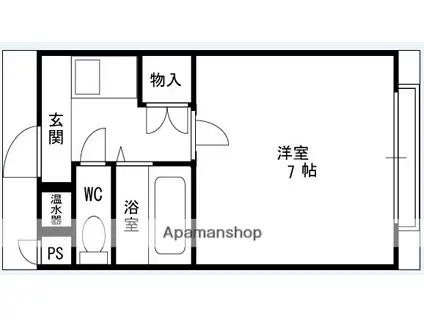 サンライト仁川(1K/3階)の間取り写真