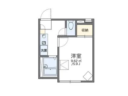 レオパレスリベルテ(1K/1階)の間取り写真