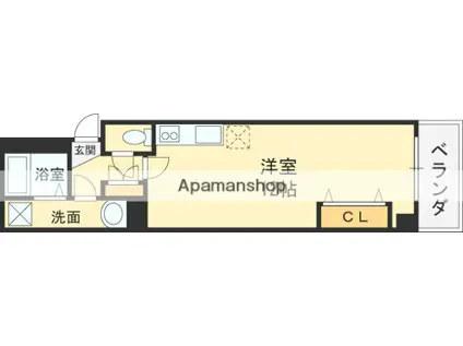 VILLETTA新森公園(ワンルーム/3階)の間取り写真