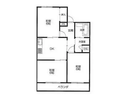LEGAL MAISON津之江1(3DK/1階)の間取り写真