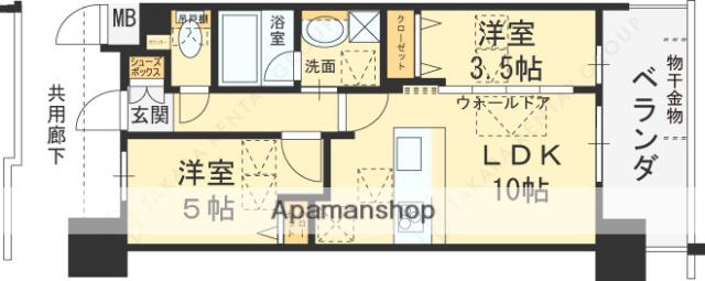 ドルチェヴィータ守口土居駅前(2LDK/5階)の間取り写真