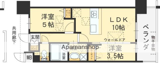 ドルチェヴィータ守口土居駅前(2LDK/9階)の間取り写真