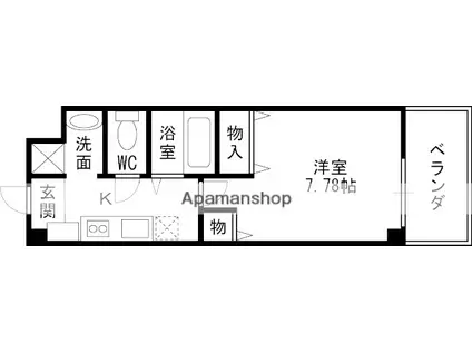 サニープレイスMJ(1K/3階)の間取り写真