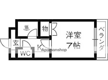 メゾン・リヴェール2(1K/5階)の間取り写真