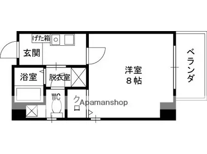 マイトレーヤ・ハイツ(1K/5階)の間取り写真