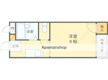 ロイヤルライフ八坂(1K/5階)の間取り写真