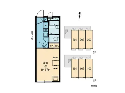 レオパレス高瀬ヒュッテ2(1K/2階)の間取り写真
