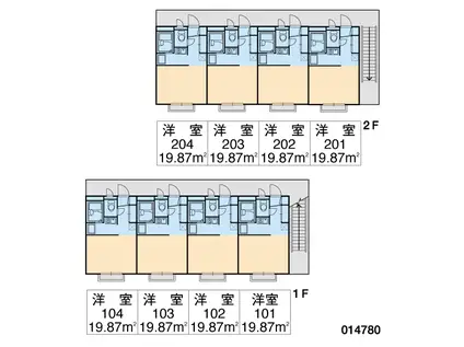 レオパレスOKUBO(1K/1階)の間取り写真