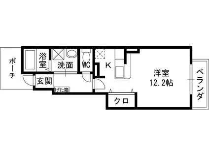エスポワール AYA Ⅰ(ワンルーム/1階)の間取り写真