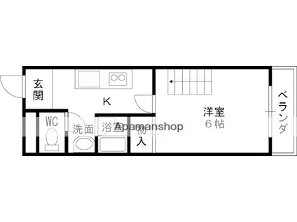 コムズスクエア大日(1K/4階)の間取り写真