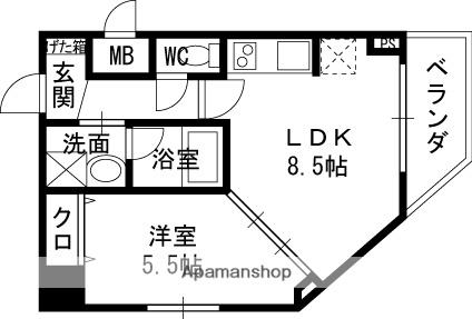 CREATO北大阪レヴァンテ(1LDK/11階)の間取り写真