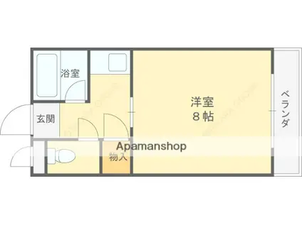 ロータリーマンション萱島西(1K/3階)の間取り写真