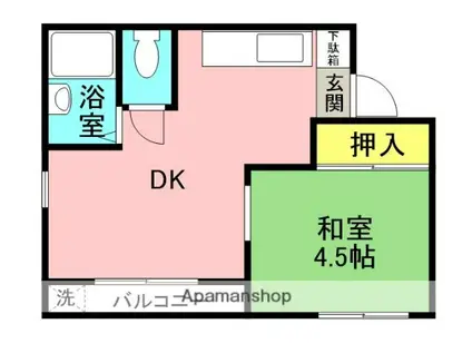 チェリー広野(1DK/3階)の間取り写真