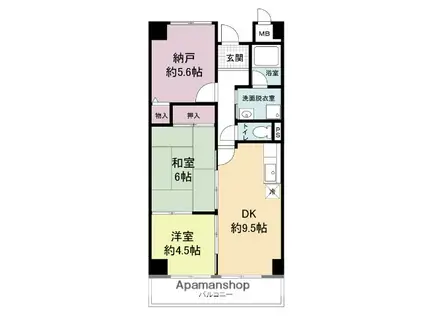 フレアコートコスモ(3DK/3階)の間取り写真