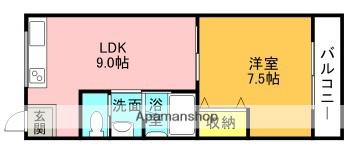 シャンテー御殿山(1LDK/7階)の間取り写真