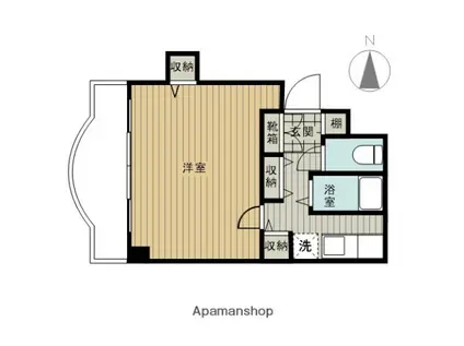 ロイヤル高槻(1K/5階)の間取り写真