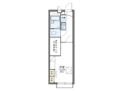 レオパレス津田山手(1K/2階)の間取り写真