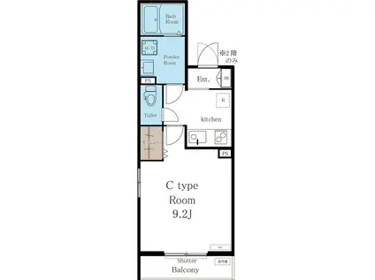 リブリ・コフレ22(1K/1階)の間取り写真