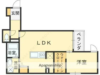 MACHIMOKU KUZUHA(1LDK/3階)の間取り写真
