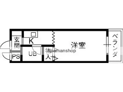 アークハイツ(1K/4階)の間取り写真