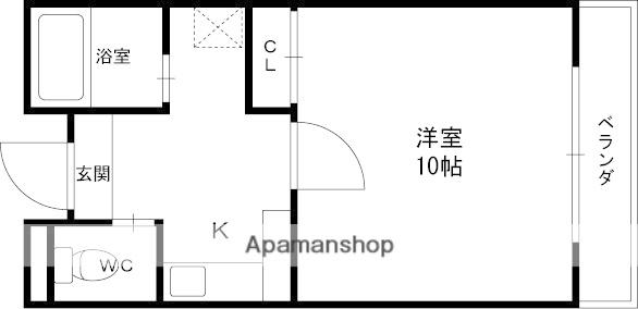 ジョイフル船橋(1K/2階)の間取り写真