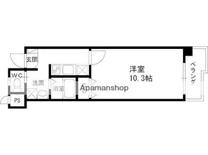 ORCHIDCOURT(1K/2階)の間取り写真