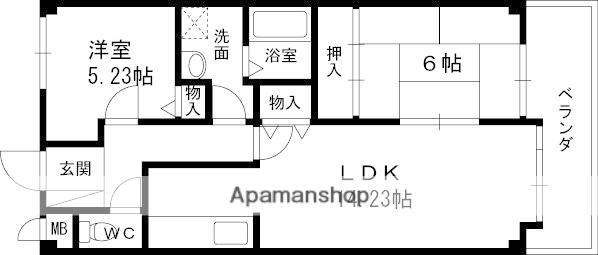 アズステーション星田(2LDK/5階)の間取り写真