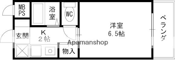 ソレイユ川﨑(1K/3階)の間取り写真
