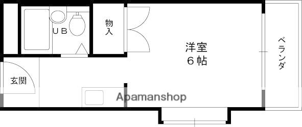 グレース翠香園(1K/1階)の間取り写真