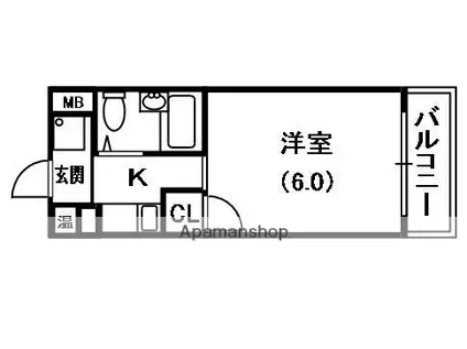 メゾン大和田(1K/2階)の間取り写真