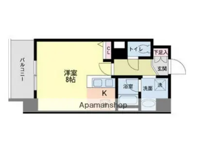 デイグラン鶴見(ワンルーム/2階)の間取り写真