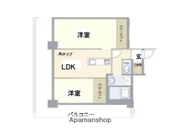 サニーコート(2LDK/6階)の間取り写真