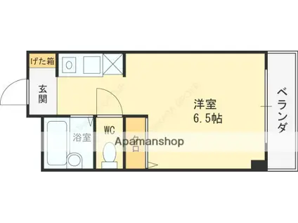 ステュディオ灰塚(ワンルーム/2階)の間取り写真