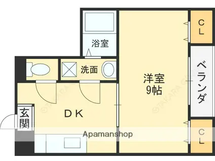 ラグランデエイコー(1DK/5階)の間取り写真