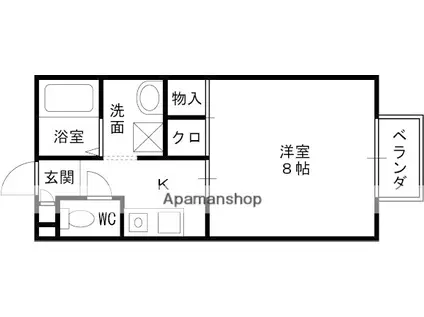 サンモールE棟(1K/1階)の間取り写真