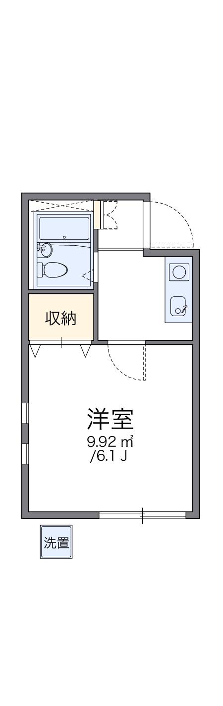 レオパレス住道第2(1K/1階)の間取り写真